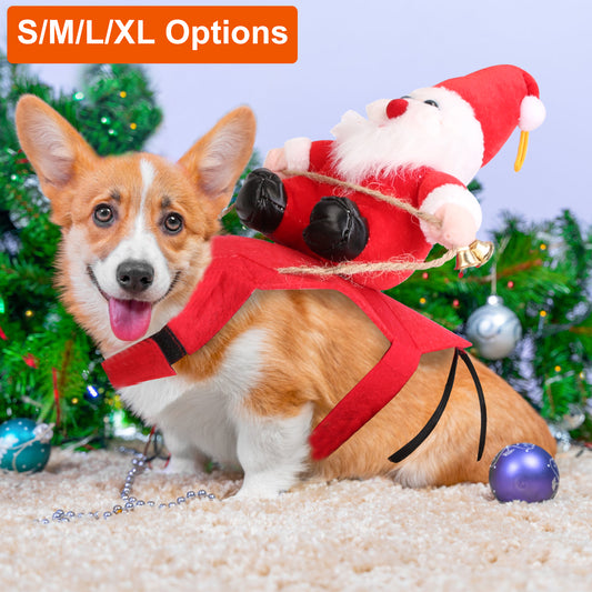Christmas Pet Costume – Adjustable Felt Outfit for Dogs & Cats, Santa Design