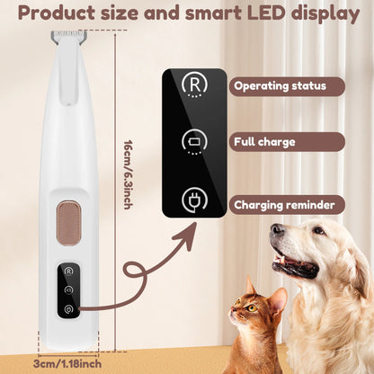 LED Pet Paw Trimmer - Efficient, Safe & Cordless