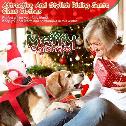 Christmas Pet Costume – Adjustable Felt Outfit for Dogs & Cats, Santa Design