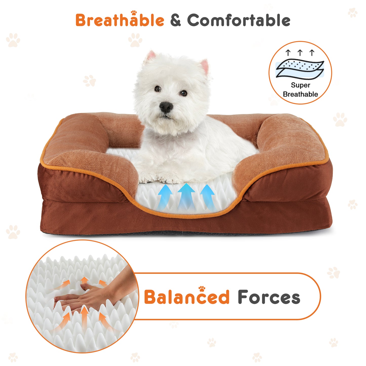 Memory Foam Pet Bed for Dogs & Cats