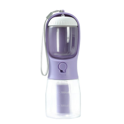 3-in-1 Dog Water Bottle with Food Container