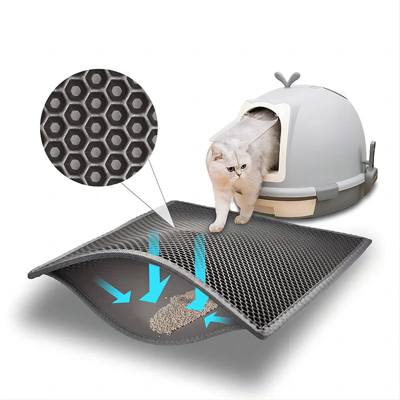 EVA Double Layer Non-slip Waterproof Cat Litter Filter Pad