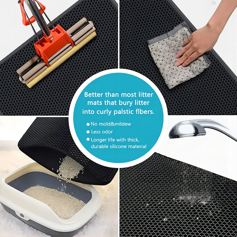 EVA Double Layer Non-slip Waterproof Cat Litter Filter Pad