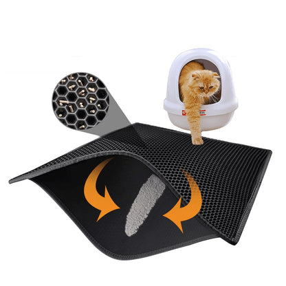 Double-Layer Honeycomb Cat Litter Mat