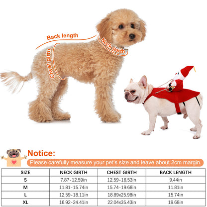 Christmas Pet Costume – Adjustable Felt Outfit for Dogs & Cats, Santa Design