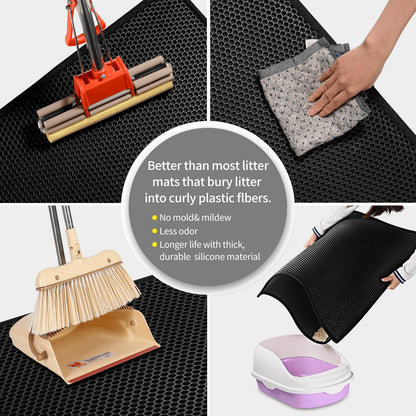 Double-Layer Honeycomb Cat Litter Mat