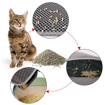 Double-Layer Honeycomb Cat Litter Mat
